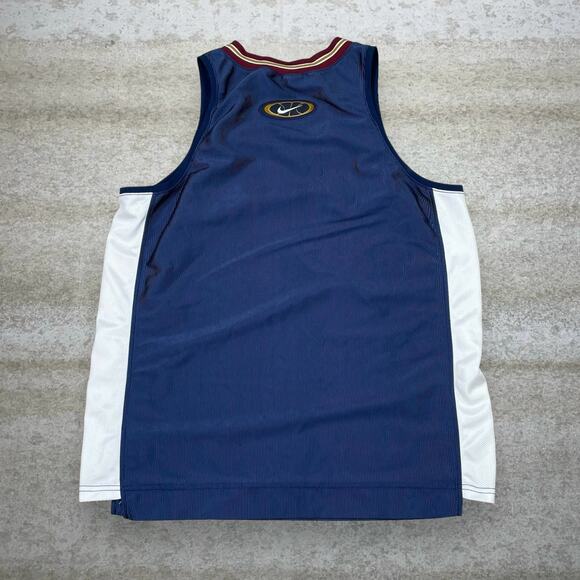 Vintage Nike Basketball Jersey Denver Nuggets Colorway Spellout Logo 90s - Picture 2 of 3